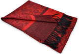 Scarlet Black Paisley Pashmina Scarf