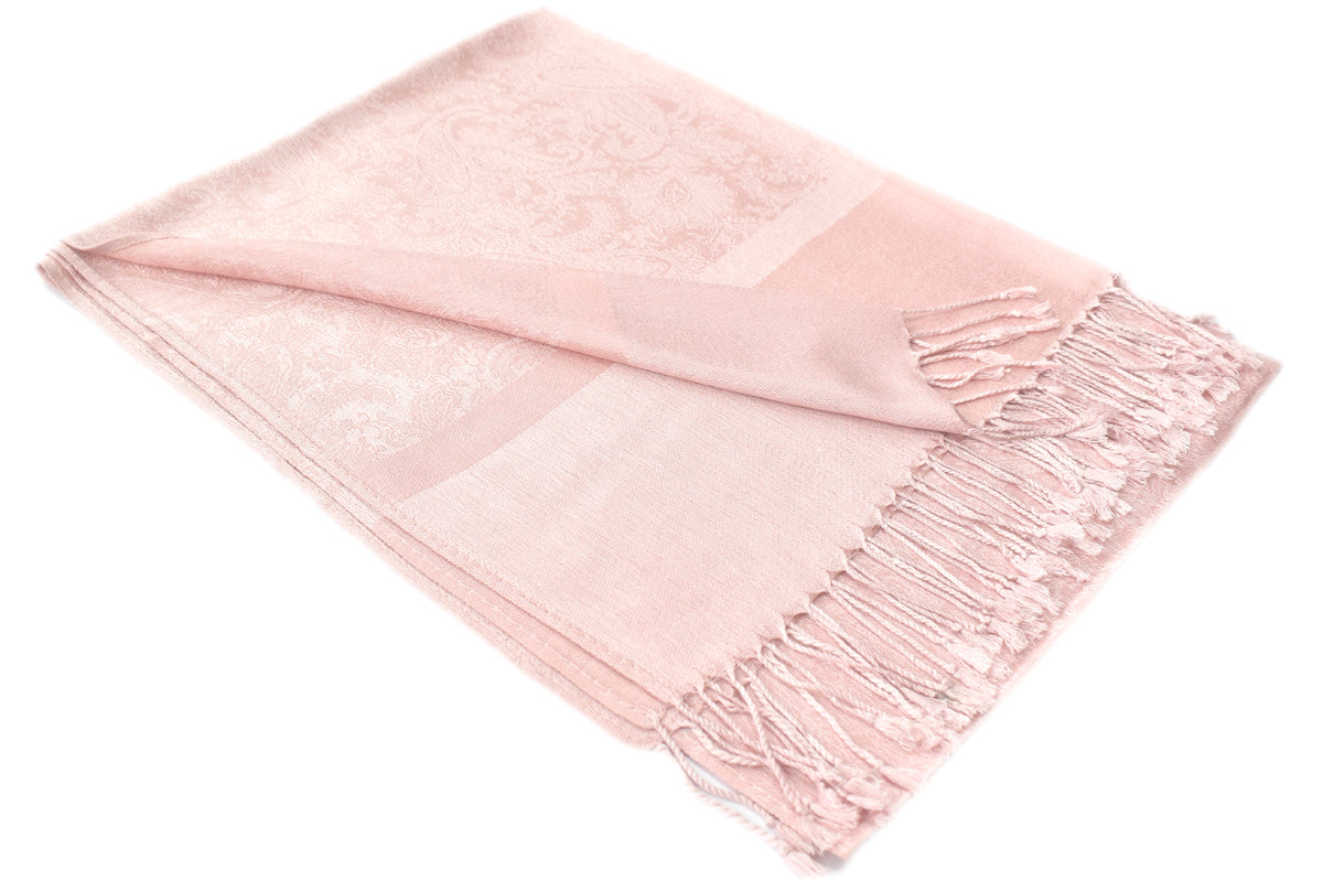 Blush Paisley Pashmina Scarf