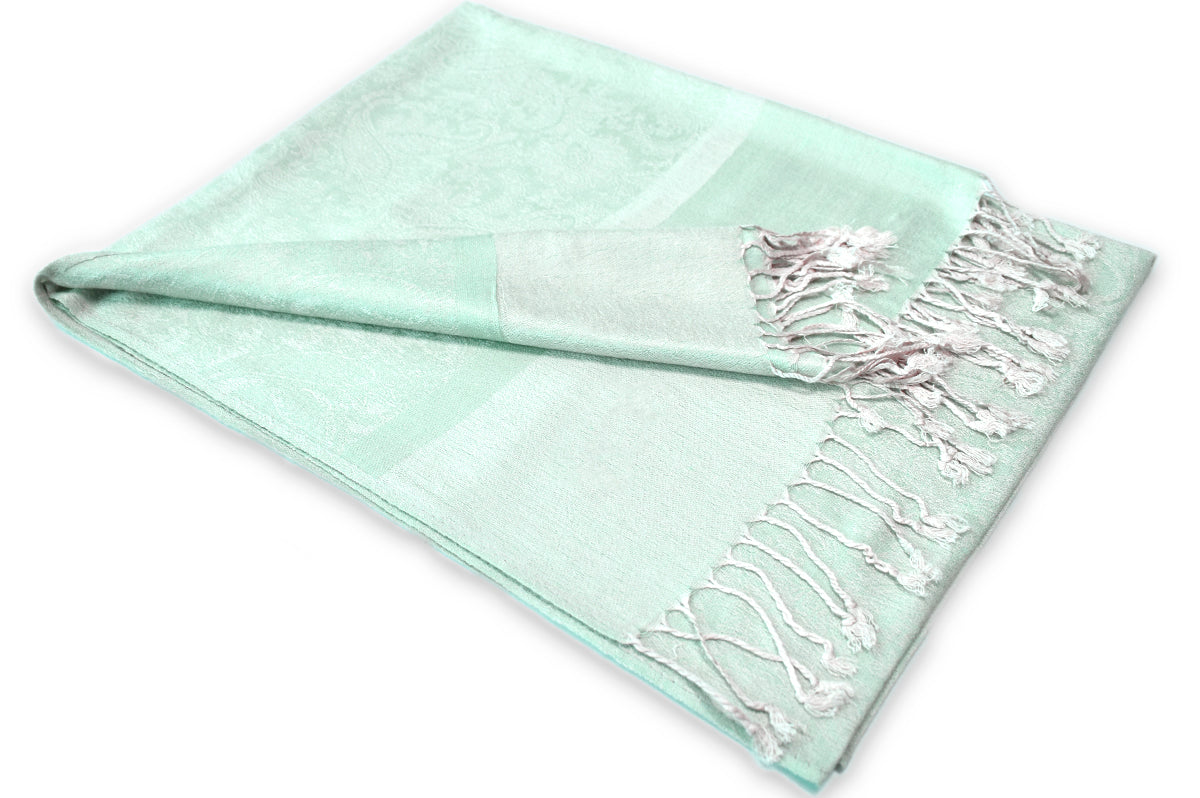 Mint Paisley Pashmina Scarf