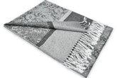 Black White Paisley Pashmina Scarf