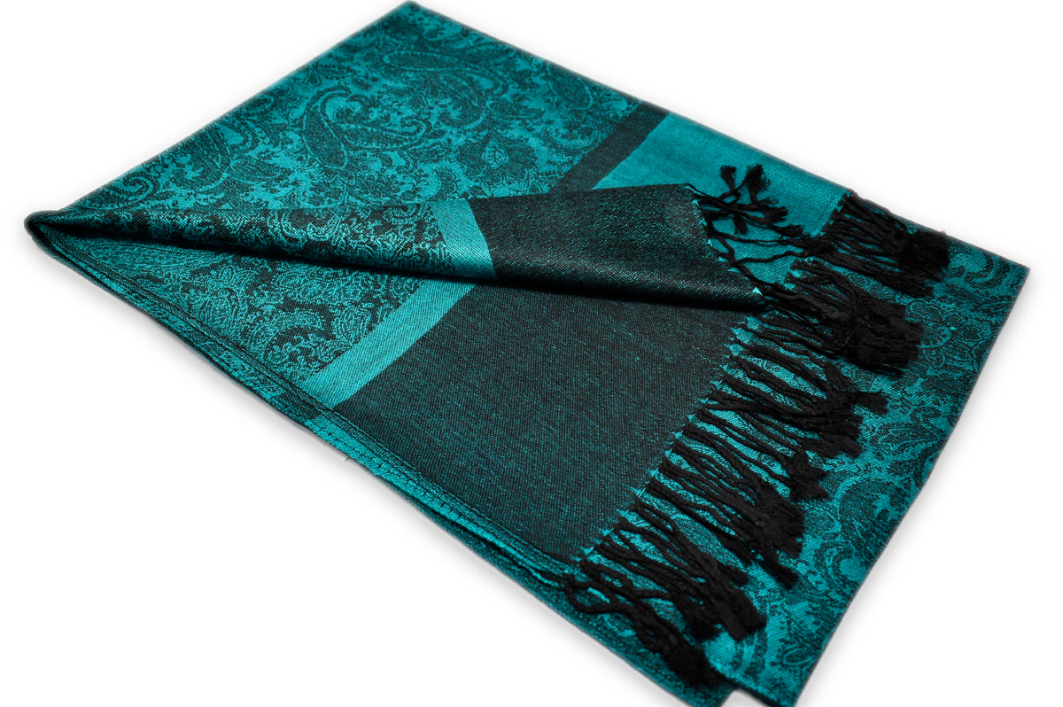 Black and turquoise clearance scarf