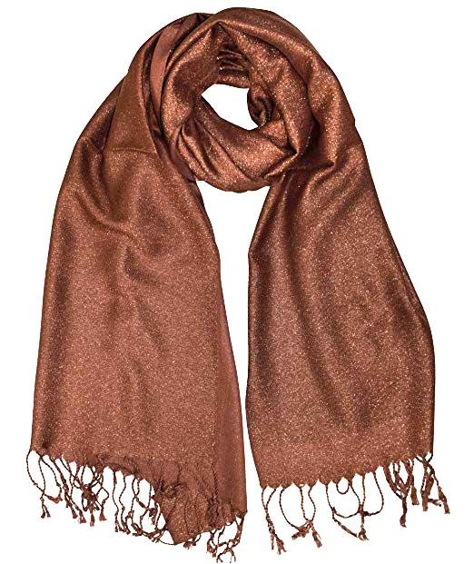 Copper Metallic Pashmina Scarf