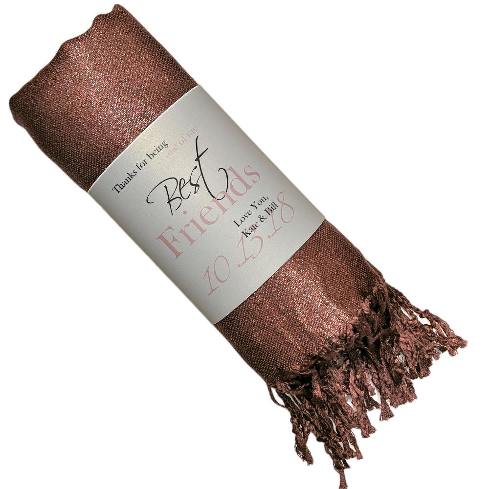 Copper Metallic Pashmina Scarf