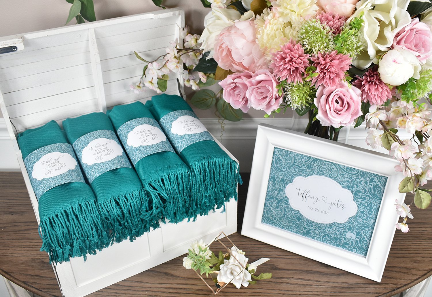Teal Pashmina