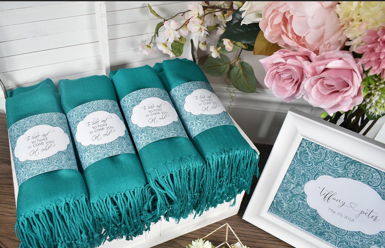 Teal Pashmina