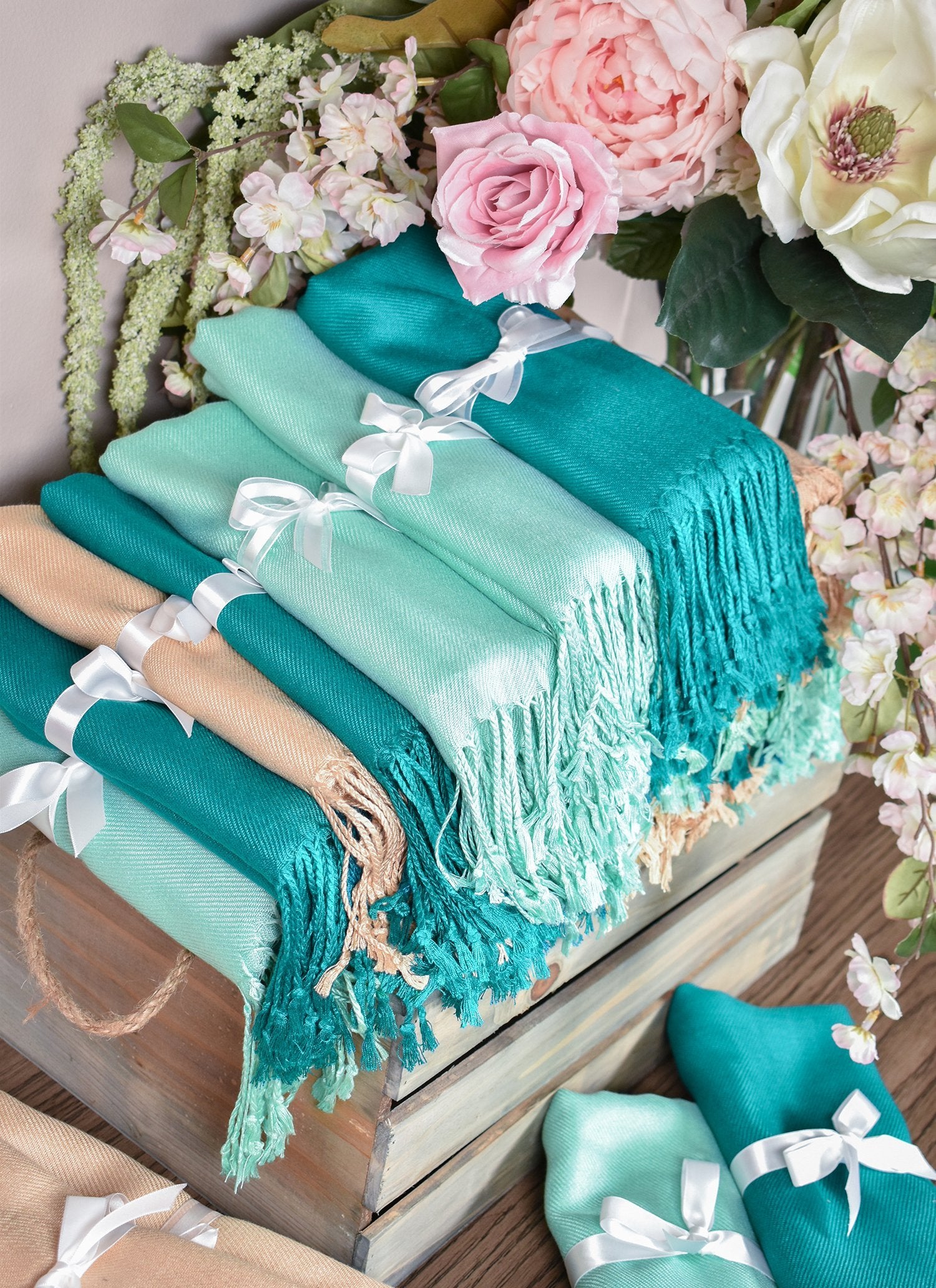 Teal Pashmina