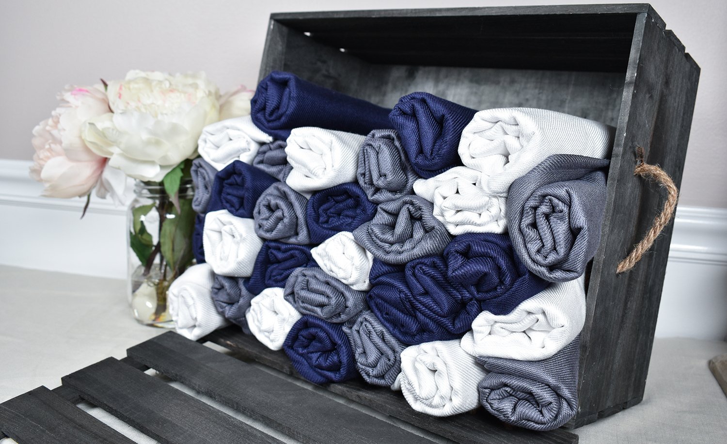 Navy Pashmina Scarf