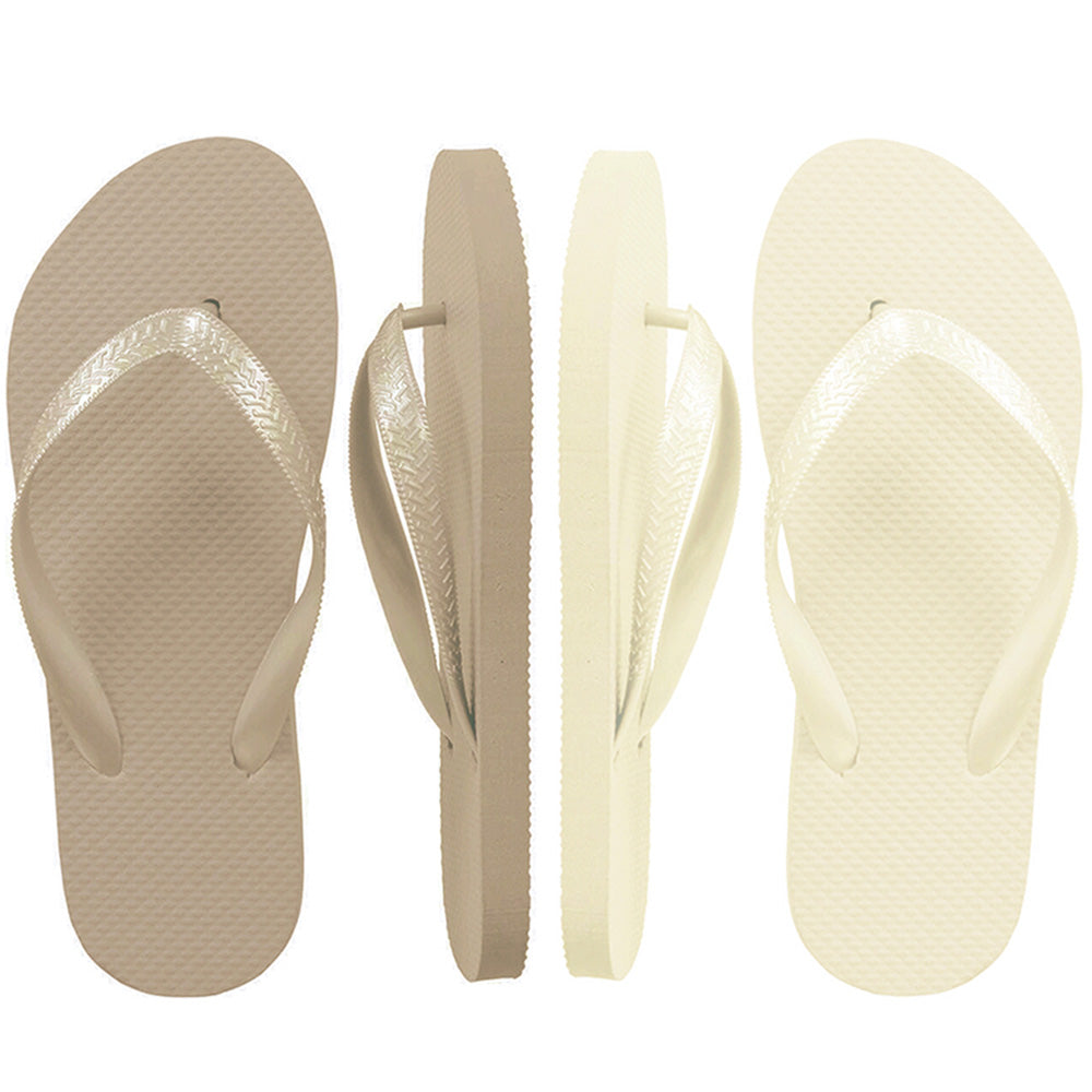 Gold Flip Flops in Bulk, 40 pairs