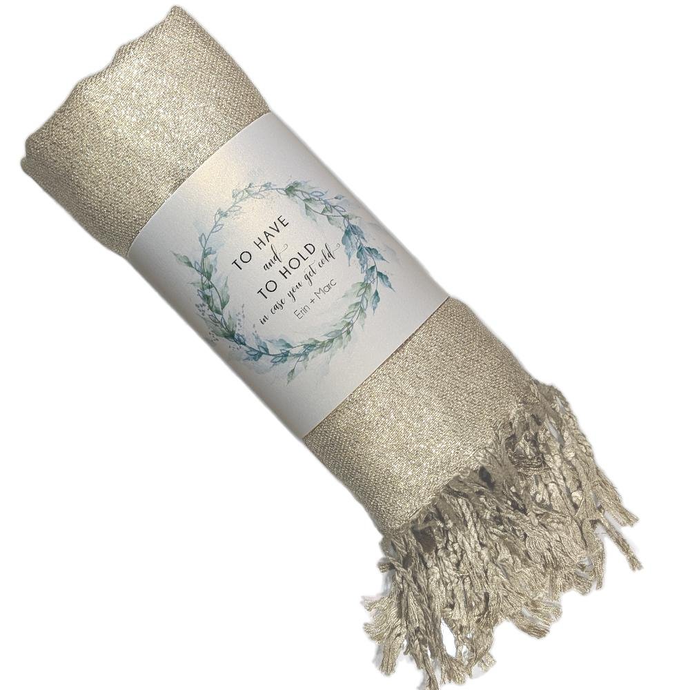 Gold Metallic Pashmina Scarf