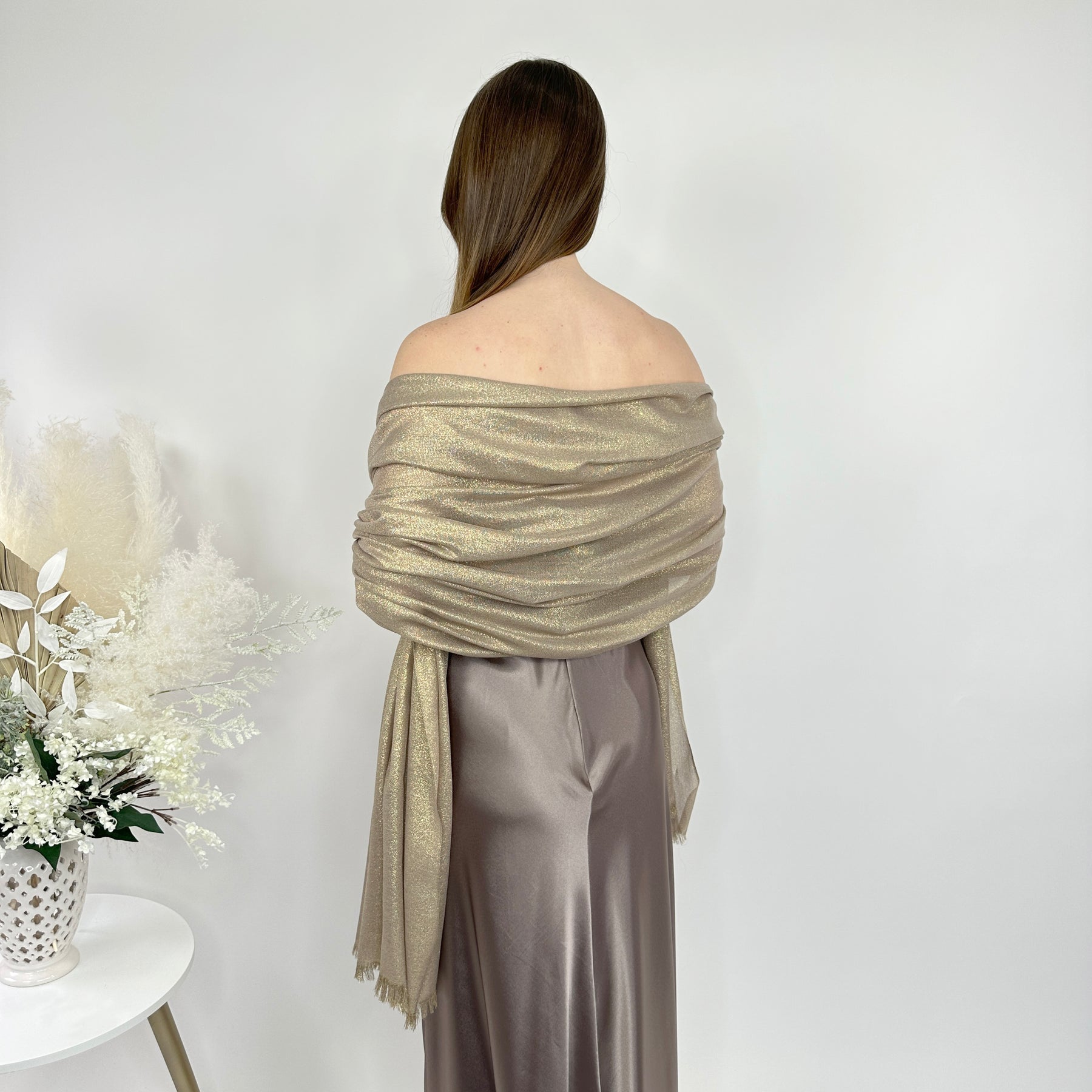 Gold Metallic Luxury Shawl