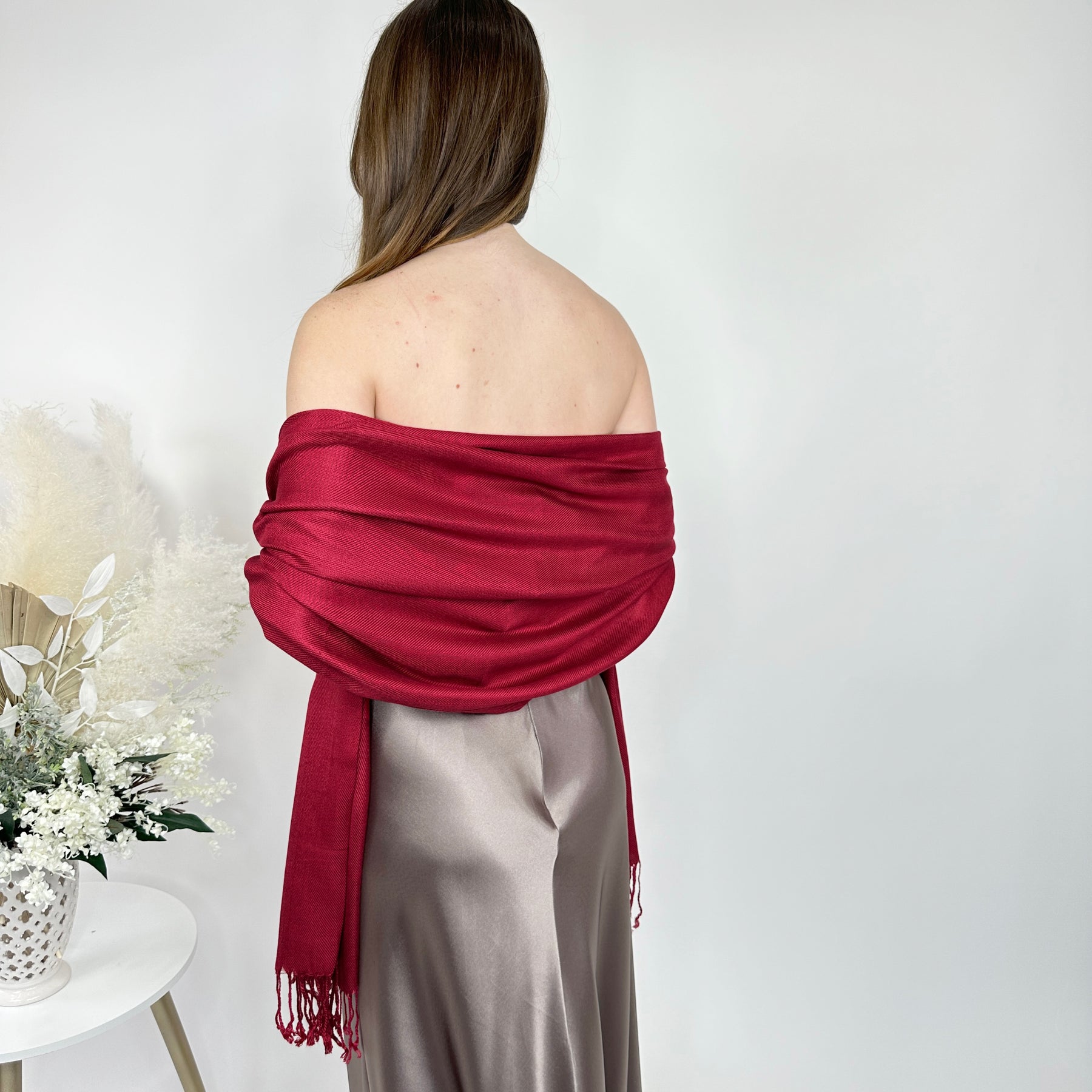 Burgundy Pashmina Scarf