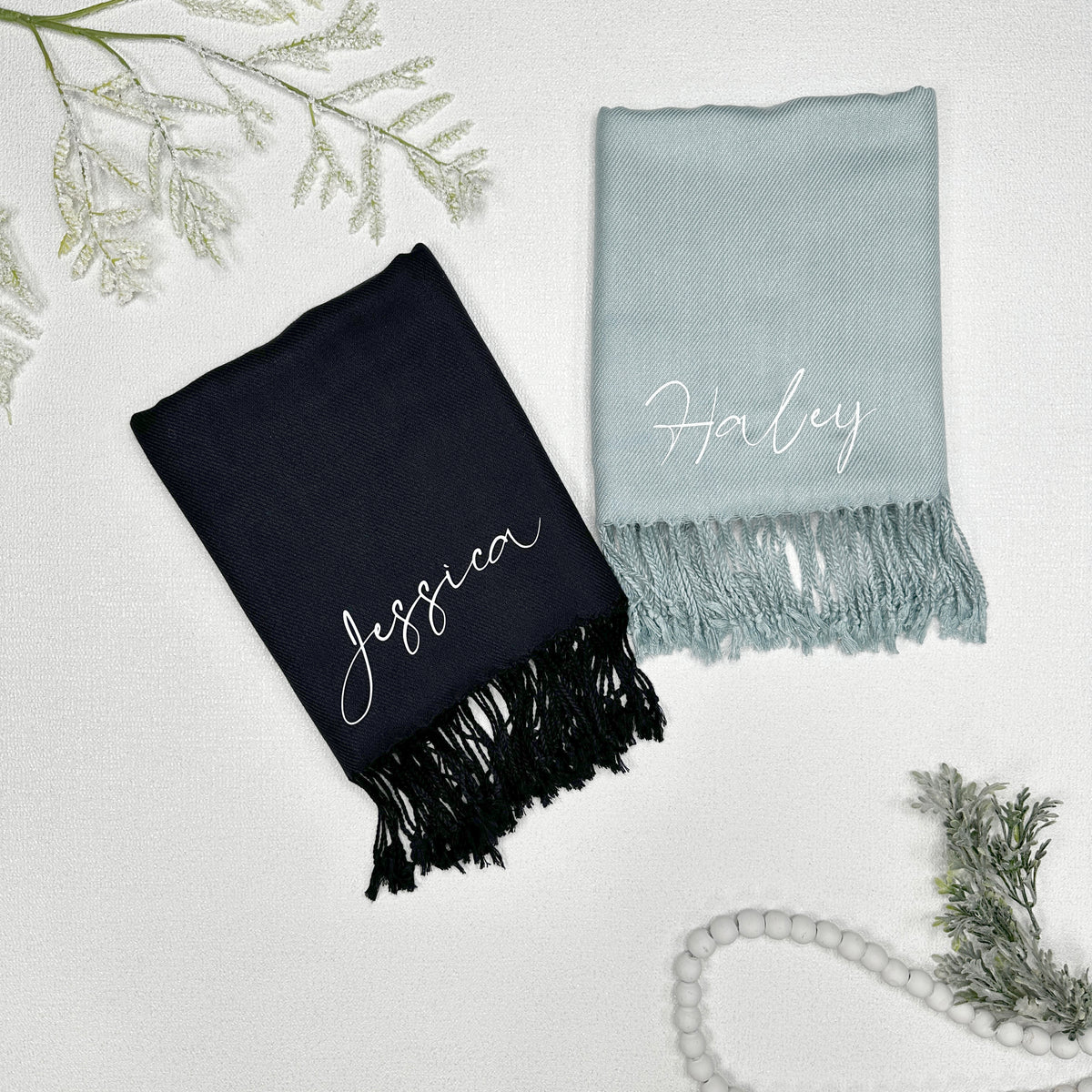 Personalized Bridesmaid Pashmina Shawl Favor Gift