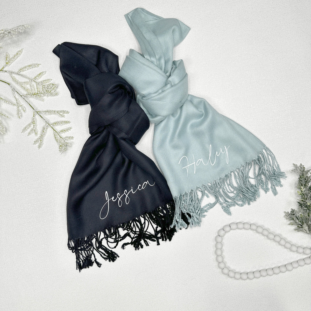 Personalized Bridesmaid Pashmina Shawl Favor Gift