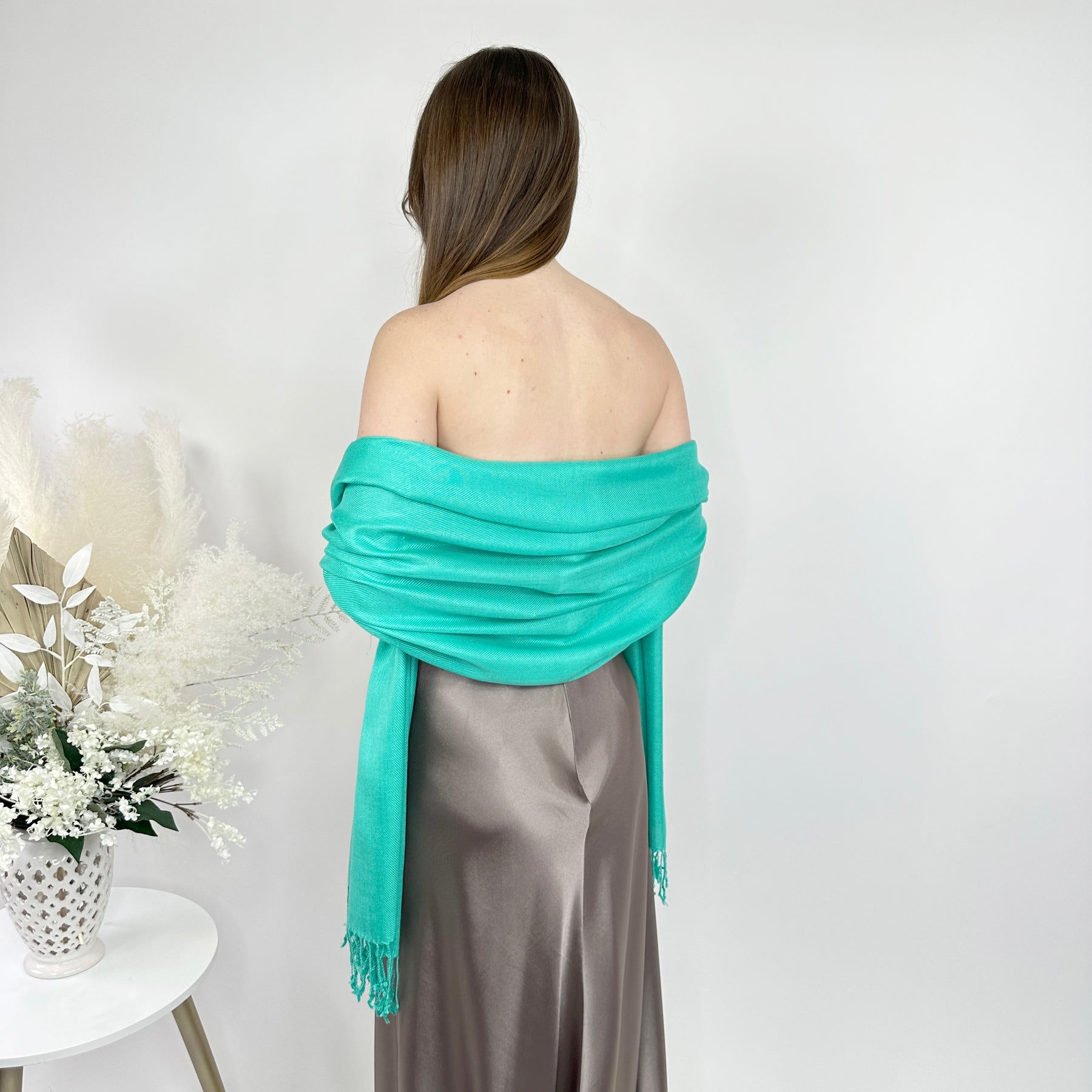 Aqua Pashmina Scarf