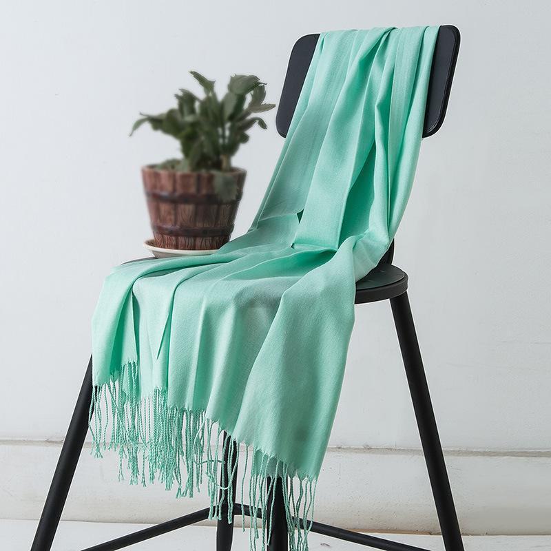 10 Pashmina Mint Shawls & Band - Bridesmaid Pashmina, Wedding Favors, Bridal Shower