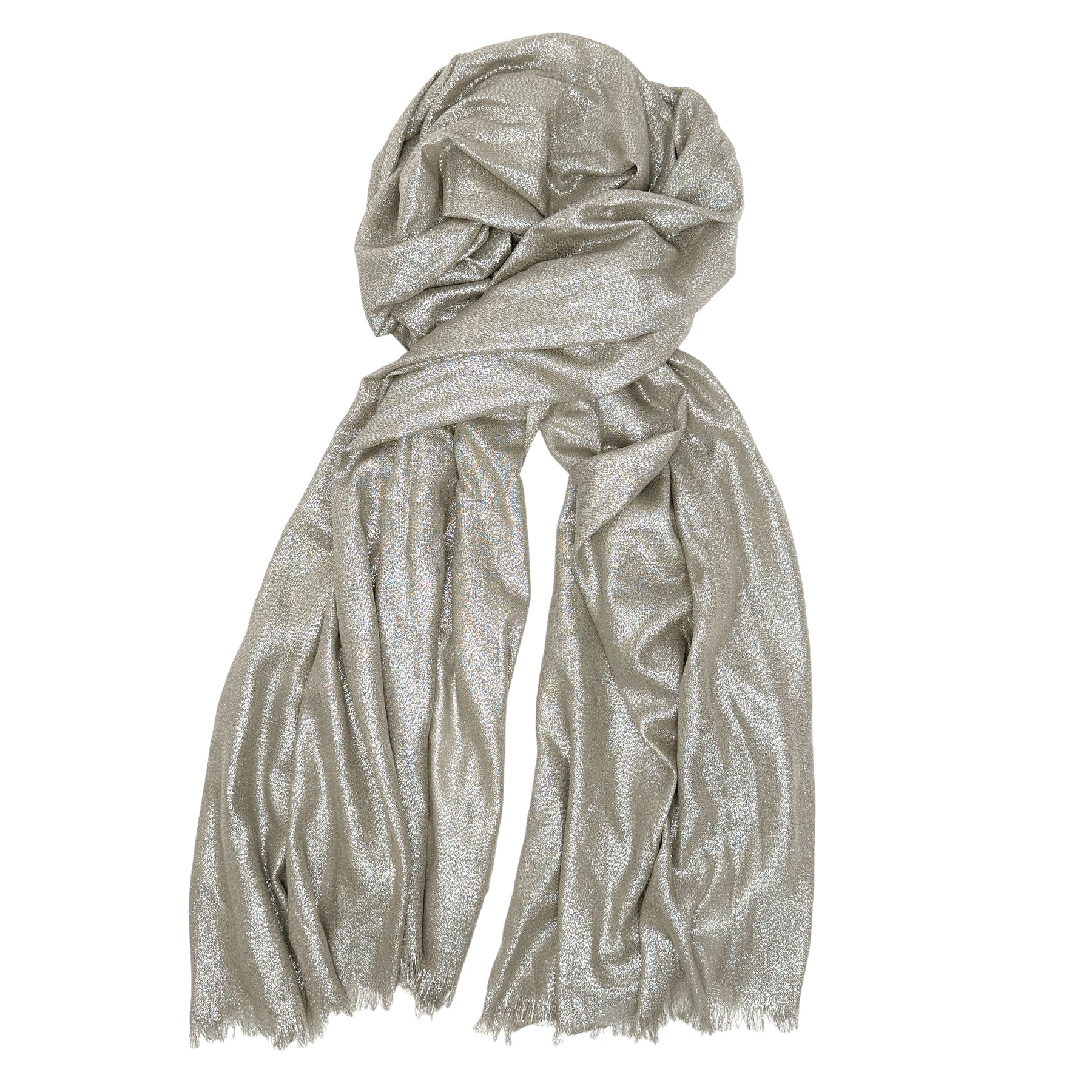 Champagne Metallic Luxury Shawl