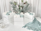 30 Sage & Ivory Pashmina Bundle Square La Fleur - Wedding Favors, Bridal Shower, Bridesmaid Gift