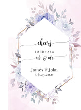 Wedding Wine Label Style 18 - Set of 2