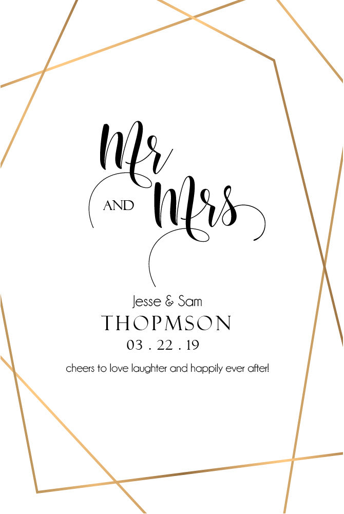 Wedding Wine Label Style 29 - Set of 2