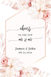 Wedding Wine Label Style 32 - Set of 4