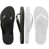 Black & White Flip Flops in Bulk, 40 pairs