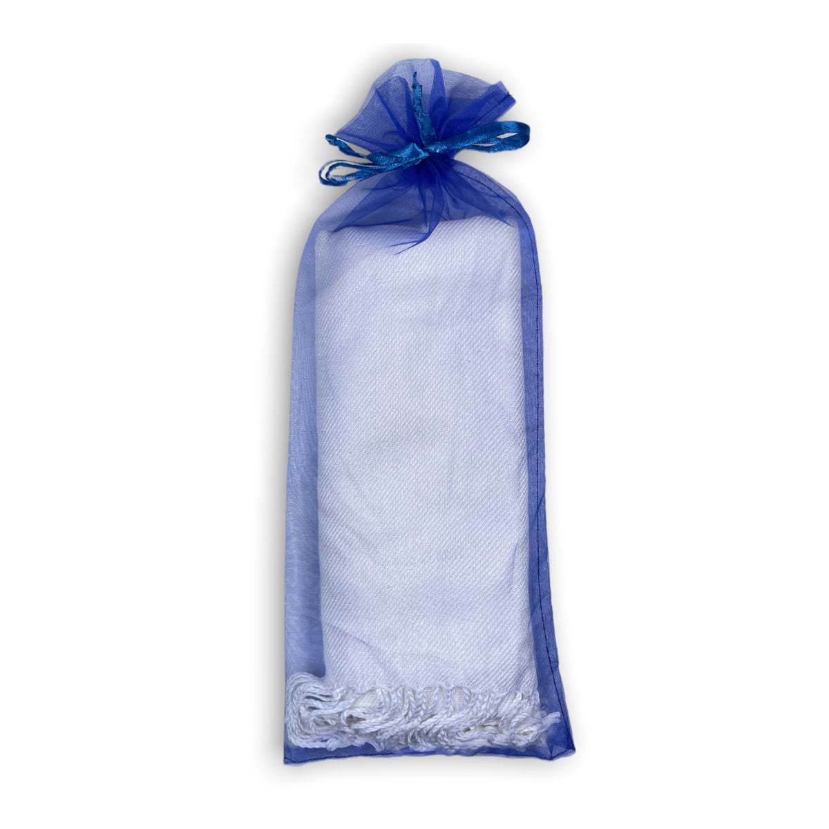 Blue Pashmina Organza Bag