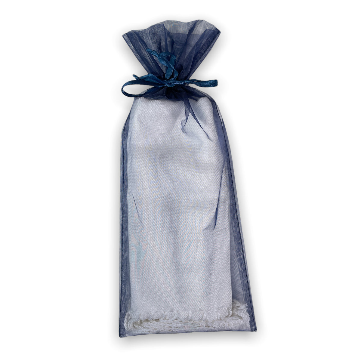Navy Pashmina Organza Bag