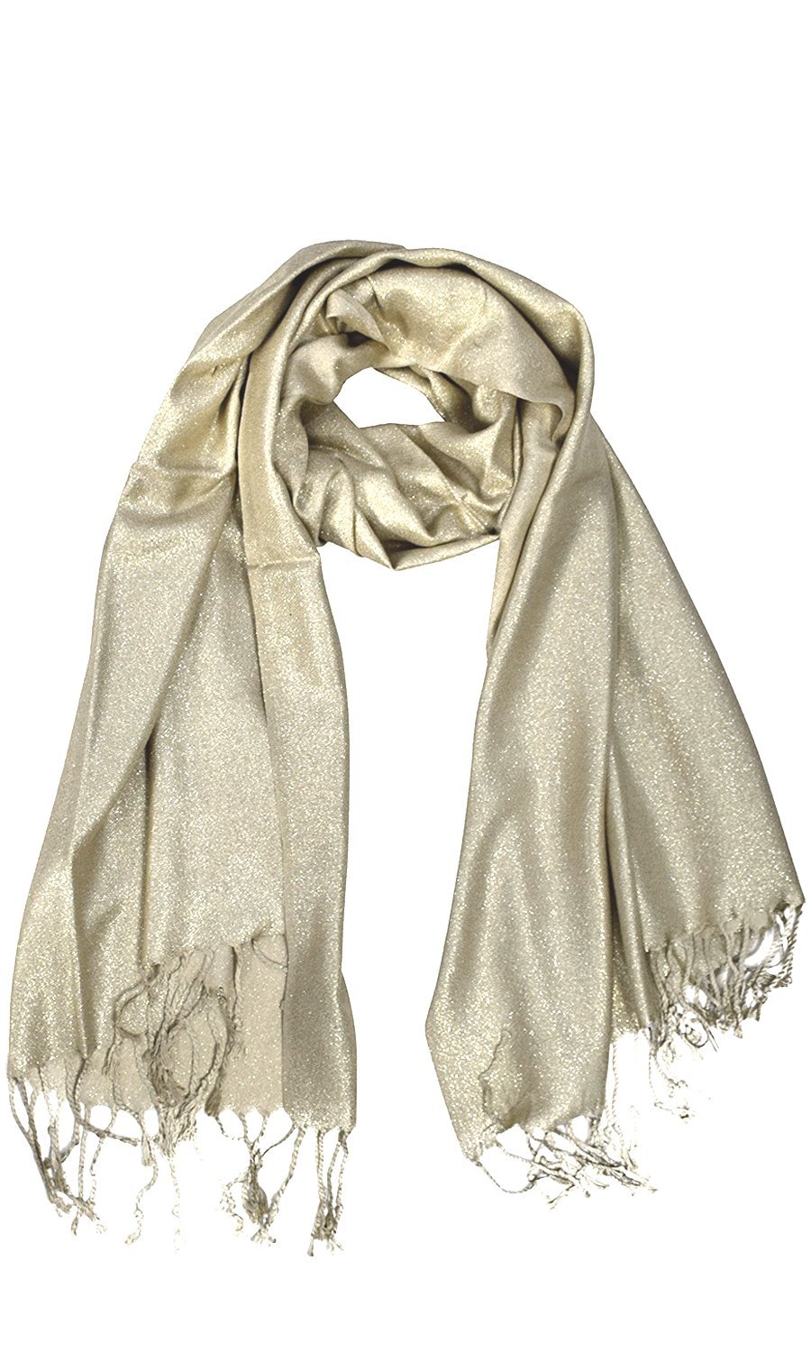 Gold Metallic Pashmina Scarf