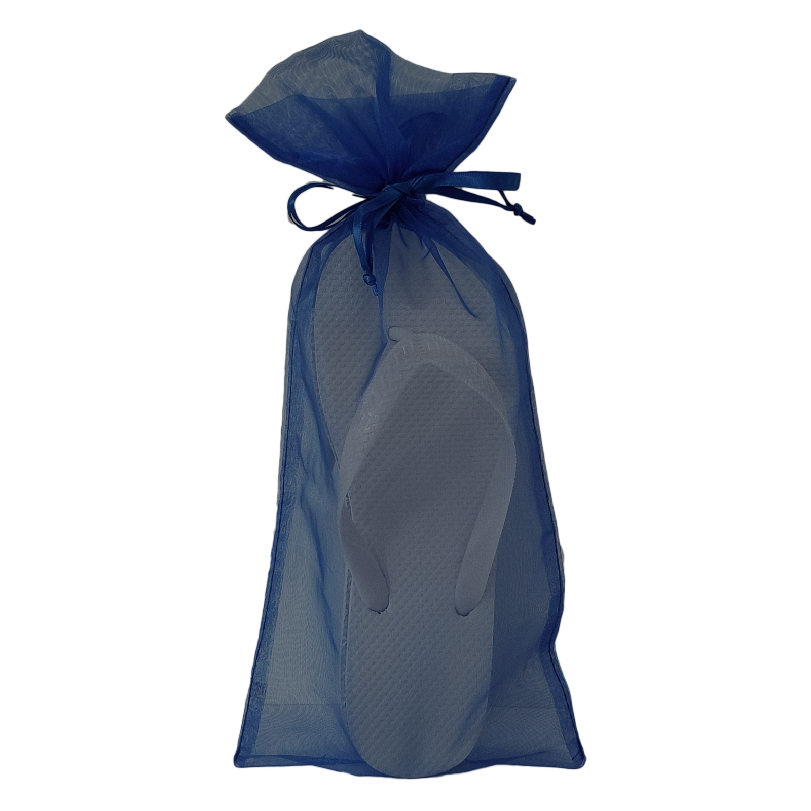Navy Blue Flip Flop Organza Bag