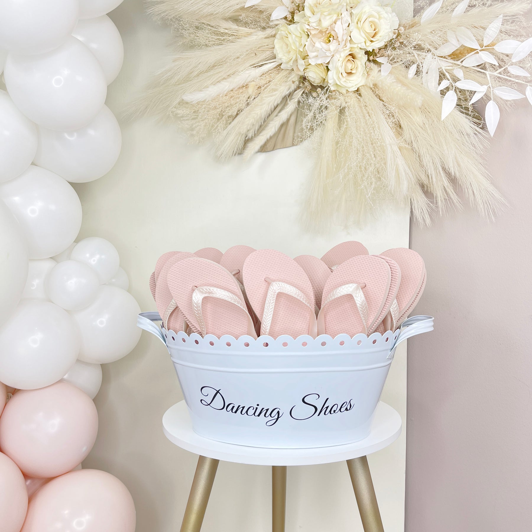 Rose Gold Flip Flops in Bulk, 20 Pairs