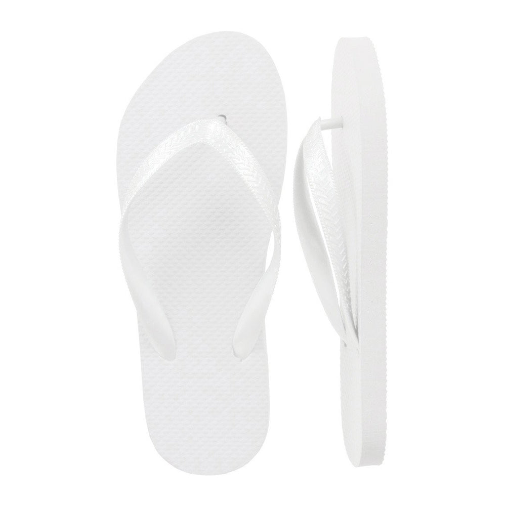 White flip flops
