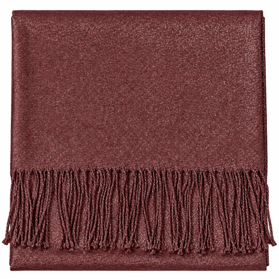 Burgundy Metallic Pashmina Scarf