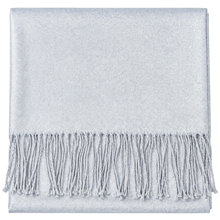 Silver Metallic Pashmina Scarf