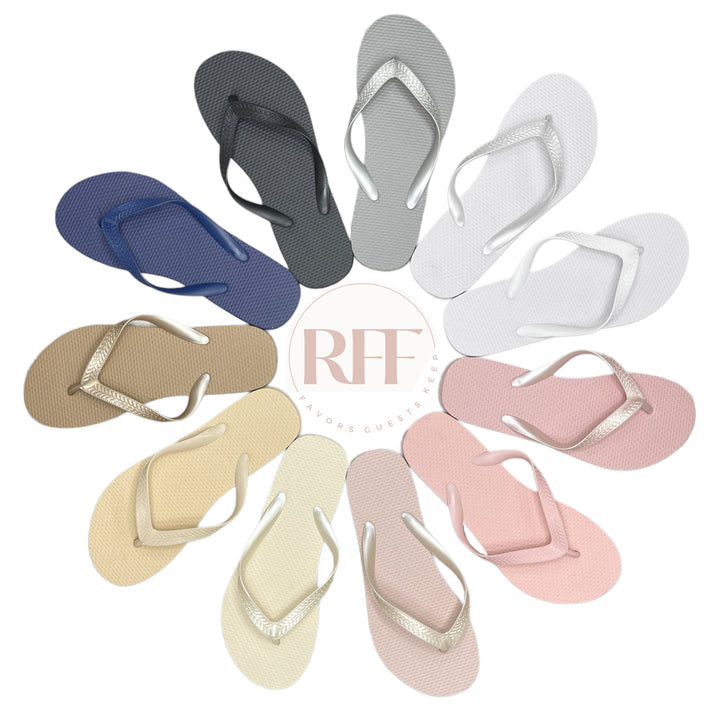 Women's Striped Flip Flops - Assorted Colors- 50 pairs —