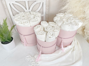30 Ivory Pashmina La Fleur Bundle - Wedding Favors, Bridal Shower, Bridesmaid Gift