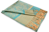 Turquoise Honey Paisley Pashmina Scarf