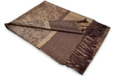 Coffee Brown Paisley Pashmina Scarf