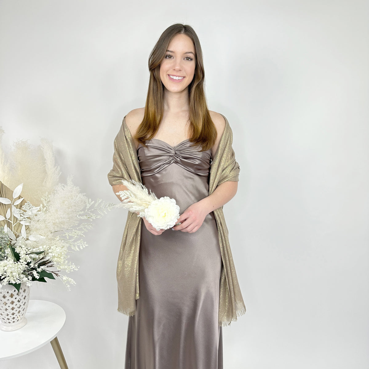 Gold Metallic Luxury Shawl