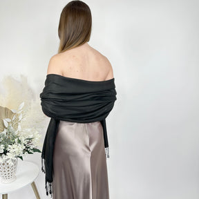 Black Pashmina, Single Piece/Full Sample Black Pashmina, Single Piece/Full Sample