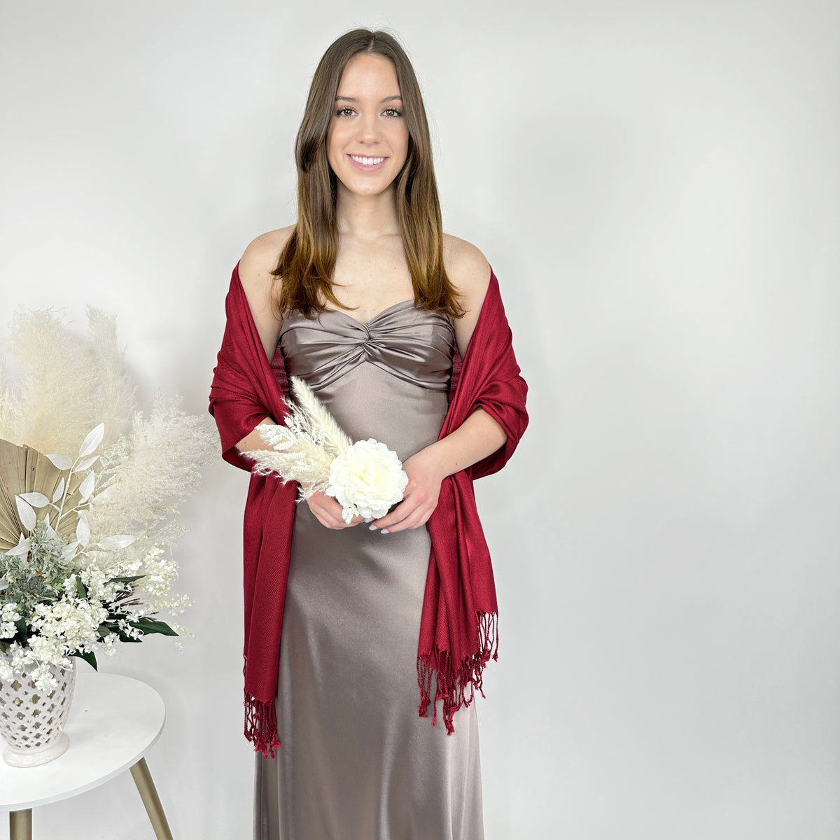 Burgundy Pashmina Scarf