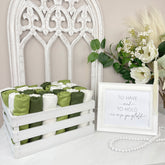30 Pashmina Shawls & Whitewash Handle Crate - Wedding Favors, Bridal Shower, Bridesmaid Pashmina Gift