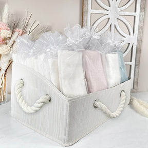 30 Ivory, Sage & Nude Organza Bag Pashmina Bundle - Wedding Favors, Bridal Shower, Bridesmaid Gift