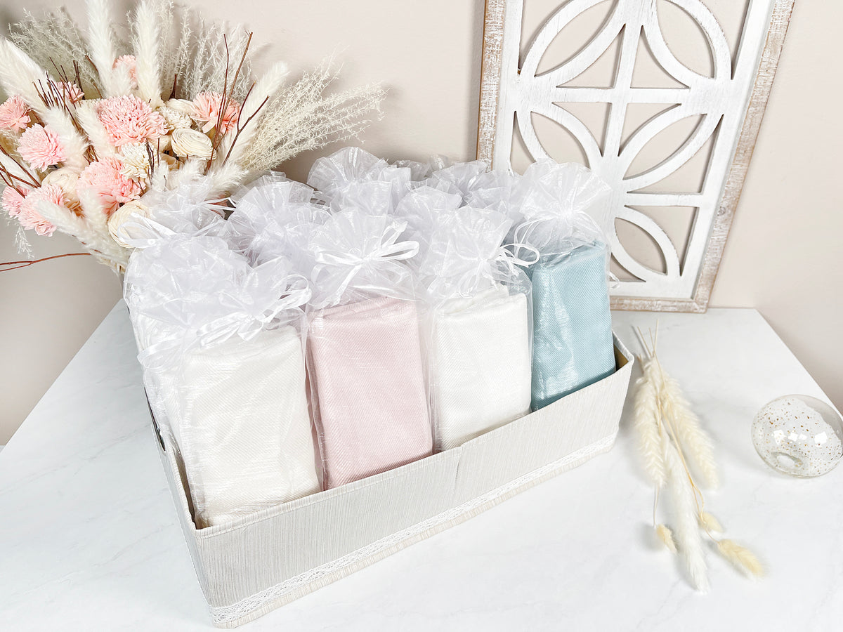 White Pashmina Organza Bag