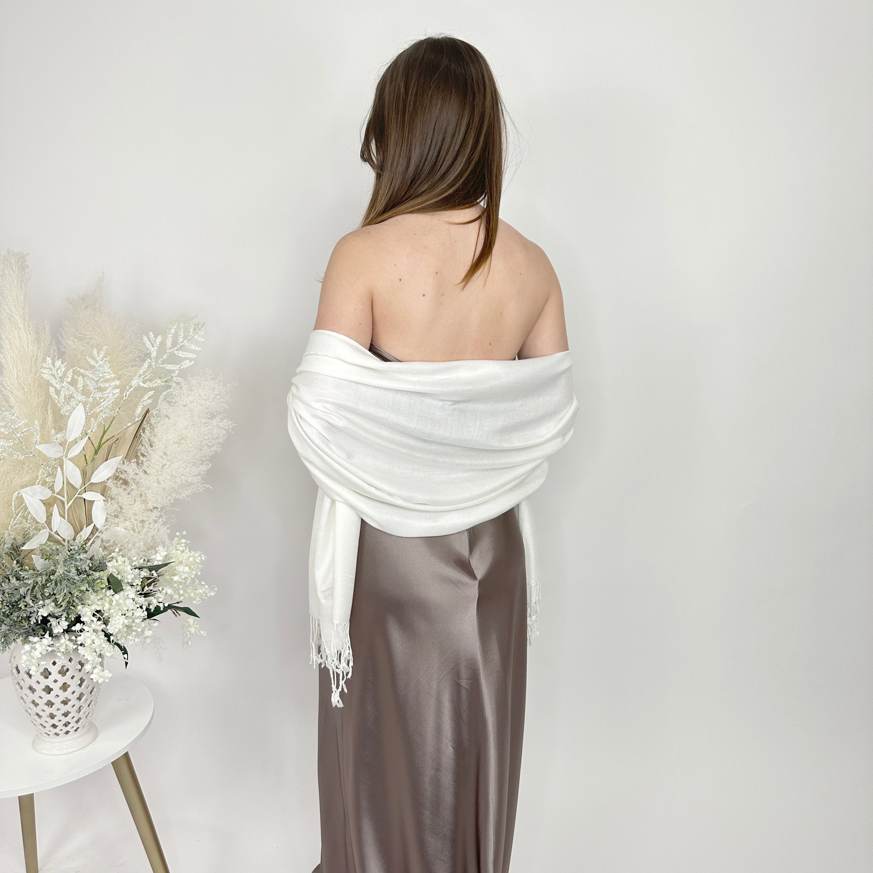 Ivory Pashmina Shawl