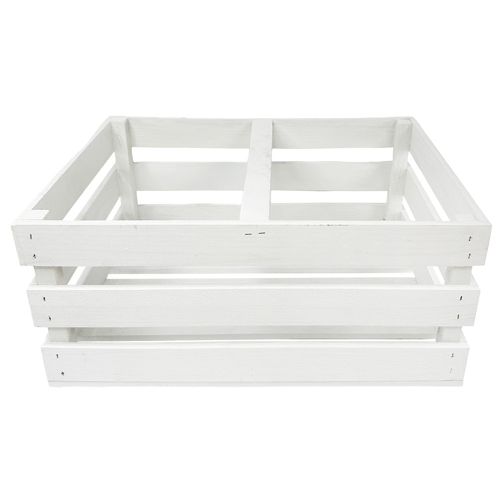 Rustic White Handle Crate