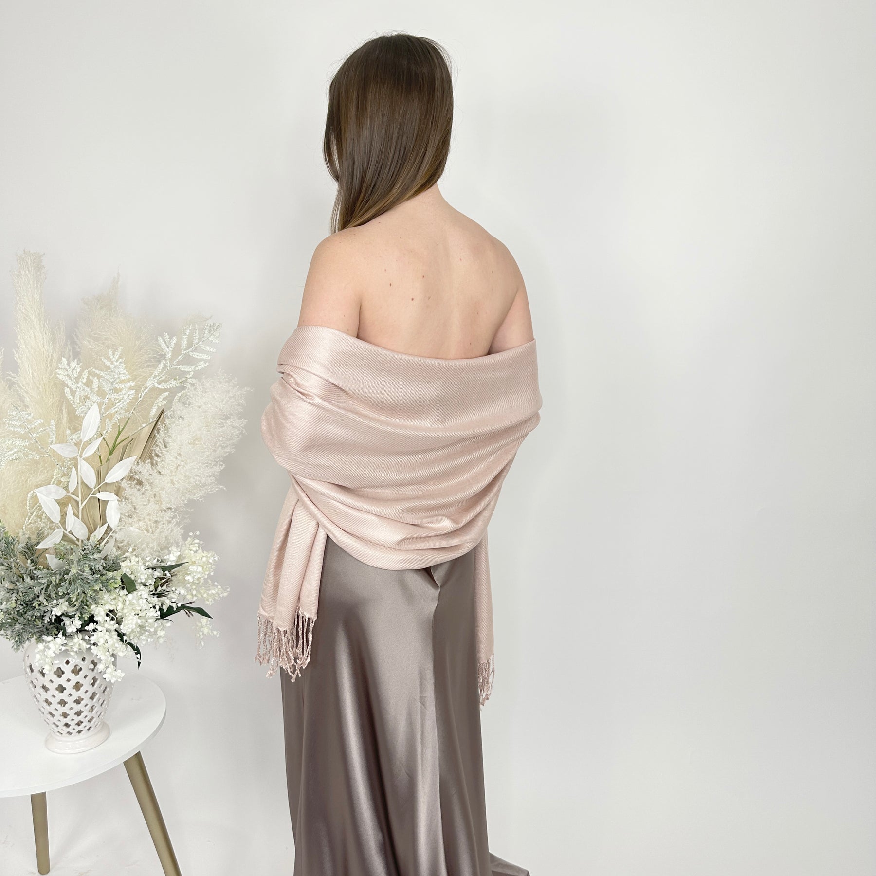 Nude Pashmina Scarf