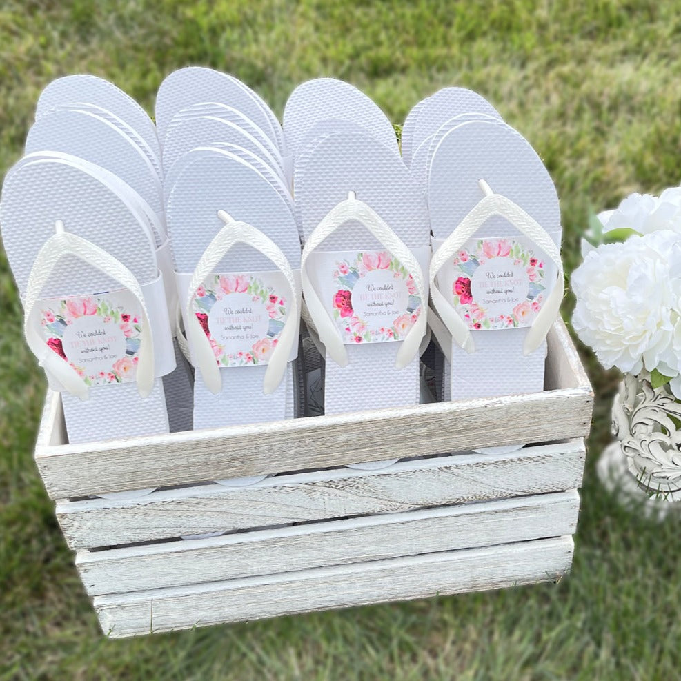 Rustic Crate Wedding Flip Flop Bundle (20 Pairs)