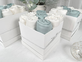 30 Sage & Ivory Pashmina Bundle Square La Fleur - Wedding Favors, Bridal Shower, Bridesmaid Gift