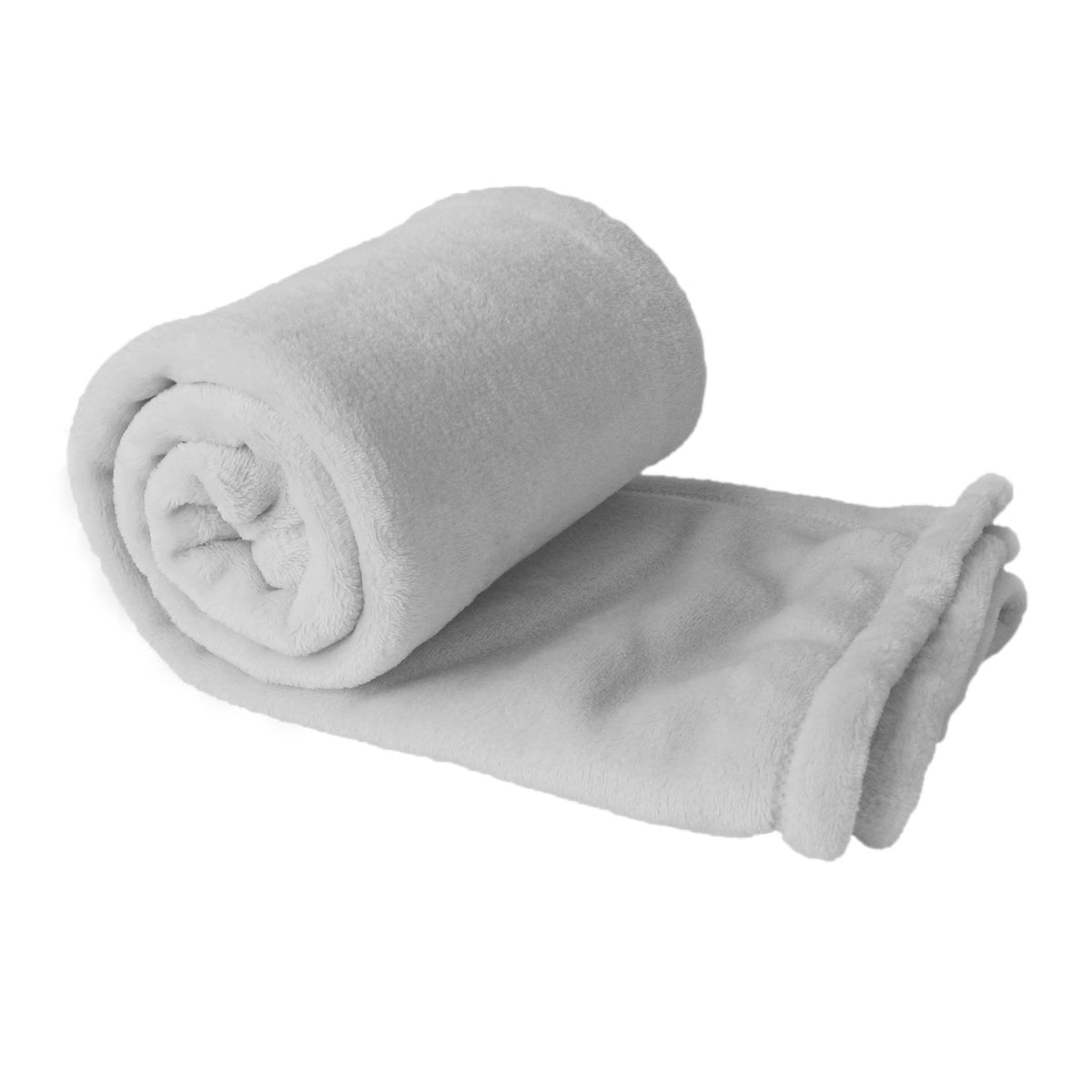 Silver Plush Fleece Blanket