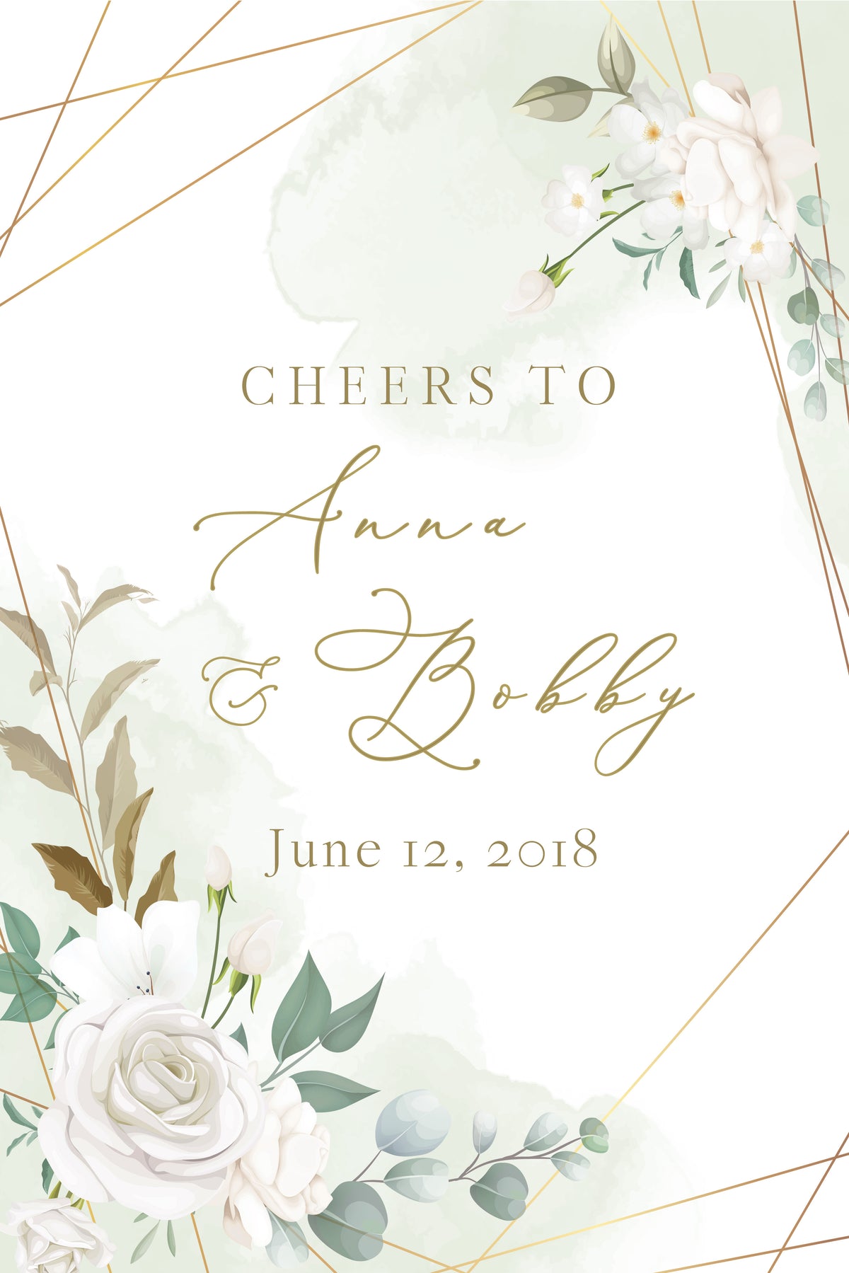 Wedding Wine Label Style 15 - Set of 2